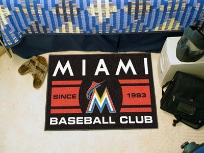 Outdoor Mat MLB Florida Marlins Baseball Club Starter Rug 19"x30"
