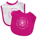 MLB Houston Astros Baby Fanatic Bib (2-Pack) Pink-LICENSED NOVELTIES-JadeMoghul Inc.
