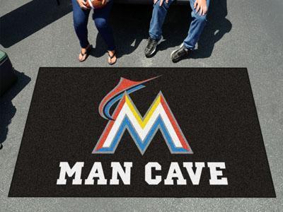 Outdoor Rug MLB Miami Marlins Man Cave UltiMat 5'x8' Rug
