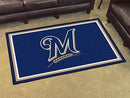 4x6 Rug MLB Milwaukee Brewers 4'x6' Plush Rug