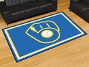 5x8 Rug MLB Milwaukee Brewers "Glove" 5'x8' Plush Rug