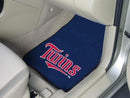 Weather Car Mats MLB Minnesota Twins 2-pc Carpeted Front Car Mats 17"x27"