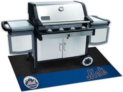 BBQ Grill Mat MLB New York Mets Grill Tailgate Mat 26"x42"
