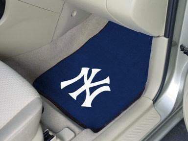 Custom Car Mats MLB New York Yankees 2-pc Carpeted Front Car Mats 17"x27"