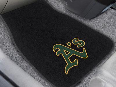 Car Floor Mats MLB Oakland Athletics 2-pc Embroidered Front Car Mats 18"x27"