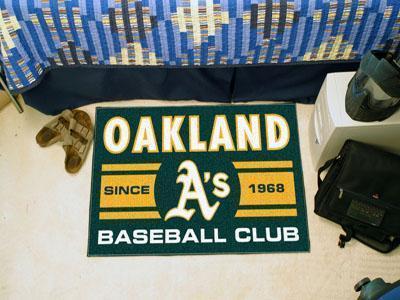 Living Room Rugs MLB Oakland Athletics Baseball Club Starter Rug 19"x30"