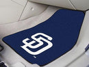 Car Mats MLB San Diego Padres 2-pc Carpeted Front Car Mats 17"x27"