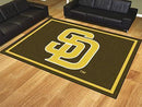 8x10 Area Rugs MLB San Diego Padres Brown/Yellow 8'x10' Plush Rug