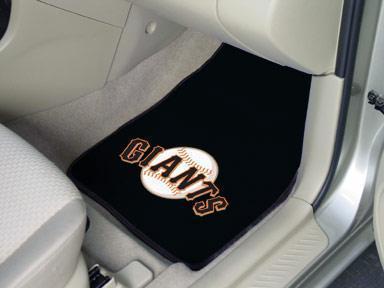 Car Floor Mats MLB San Francisco Giants 2-pc Carpeted Front Car Mats 17"x27"