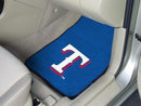 Custom Car Mats MLB Texas Rangers 2-pc Carpeted Front Car Mats 17"x27"