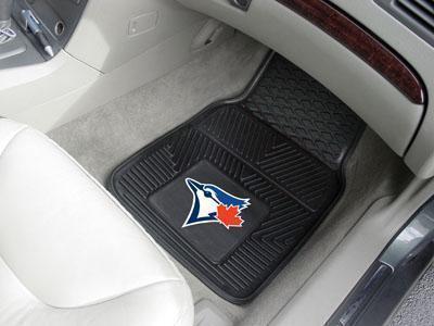 Rubber Car Mats MLB Toronto Blue Jays 2-pc Vinyl Front Car Mats 17"x27"