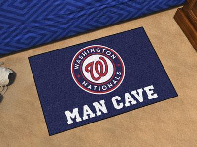 Indoor Outdoor Rugs MLB Washington Nationals Man Cave Starter Rug 19"x30"