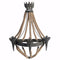 Modern Archaic Wall Lamp With Rope Design-Flush-mount Ceiling Lighting-Gray-IRON HEMP-JadeMoghul Inc.