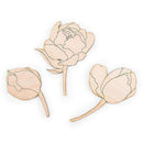 "Modern Bloom" Cake Topper Set - Maple Laminate (Pack of 1)-Wedding Cake Toppers-JadeMoghul Inc.