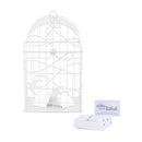 Modern Decorative Birdcage with Birds in Flight - White (Pack of 1)-Wedding Reception Accessories-JadeMoghul Inc.