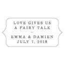 Modern Fairy Tale Diecut Sticker Silver (Pack of 1)-Wedding Favor Stationery-Pewter Grey-JadeMoghul Inc.