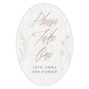 Modern Fairy Tale Oval Photo Frame Cling - Message Mocha Mousse (Pack of 1)-Wedding Signs-Vintage Pink-JadeMoghul Inc.