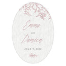 Modern Fairy Tale Oval Photo Frame Cling - Message Mocha Mousse (Pack of 1)-Wedding Signs-Vintage Pink-JadeMoghul Inc.