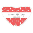 Modern Geometry Heart Container Sticker Putty Grey (Pack of 1)-Wedding Favor Stationery-Red-JadeMoghul Inc.