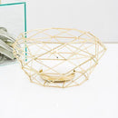 Modern Gold Geometric Metal Table Centerpiece (Pack of 1)-Table Top Décor-JadeMoghul Inc.