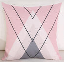 Modern Minimalist Geometric Cushion Pink Triangle Animal Deer Antler Letter Throw Pillows Headrest For Nordic Style Home Decor-A1-45x45cm Just Cover-JadeMoghul Inc.