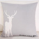Modern Minimalist Geometric Cushion Pink Triangle Animal Deer Antler Letter Throw Pillows Headrest For Nordic Style Home Decor-A10-45x45cm Just Cover-JadeMoghul Inc.