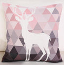 Modern Minimalist Geometric Cushion Pink Triangle Animal Deer Antler Letter Throw Pillows Headrest For Nordic Style Home Decor-A8-45x45cm Just Cover-JadeMoghul Inc.