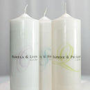 Modern Monogram Personalized Unity Candle White (Pack of 1)-Wedding Ceremony Accessories-JadeMoghul Inc.