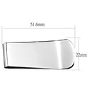Money Clips For Men LO4141 Rhodium Brass Money clip