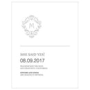 Monogram Simplicity Save The Date Card - Classic Filigree (Pack of 1)-Weddingstar-JadeMoghul Inc.