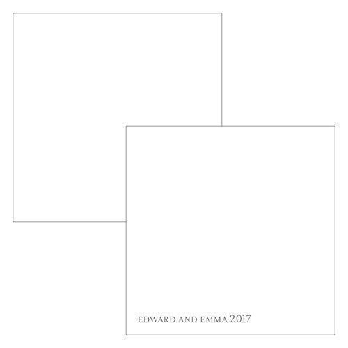 Monogram Simplicity Square Favor Tag - Open Area for Embossing-Stamping (Pack of 1)-Wedding Favor Stationery-JadeMoghul Inc.