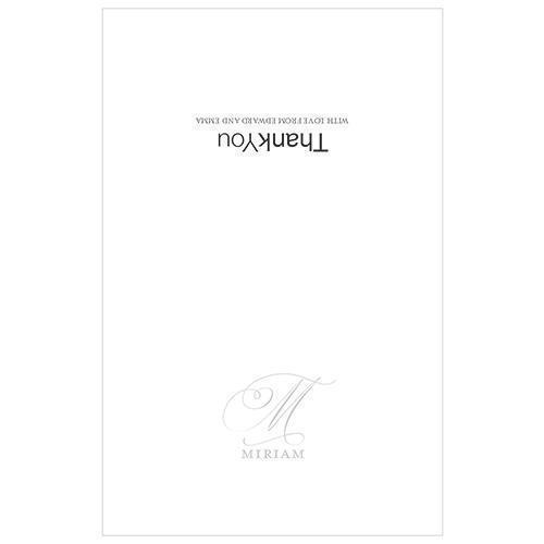 Monogram Simplicity Thank You Card With Fold - Elegant (Pack of 1)-Weddingstar-JadeMoghul Inc.