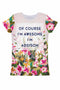 Mountain Garden Customized NAME Zoe T-Shirt - Women-Mountain Garden-XS-White/Pink/Green-JadeMoghul Inc.