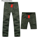 Mountasinskin New Summer Spring Mens Pants Quick Dry Breathing Removable Trousers Military Pants Casual Army Male Clothing LA005-Black-S-JadeMoghul Inc.