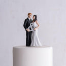Mr. & Mrs. Porcelain Figurine Wedding Cake Topper With Ampersand (Pack of 1)-Wedding Cake Toppers-JadeMoghul Inc.