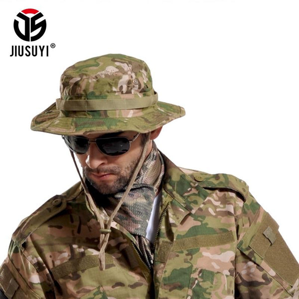 Multicam Tactical Airsoft Sniper Camouflage Bucket Boonie Hats Nepalese Cap SWAT Army Panama Military Accessories Summer Men AExp