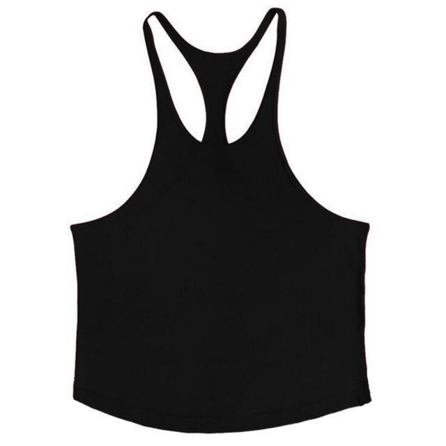Muscleguys Brand Bodybuilding stringer tank tops men blank vest solid color gyms singlets fitness men vest sleeveless shirt-Black-M-JadeMoghul Inc.