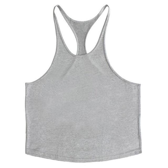 Muscleguys Brand Bodybuilding stringer tank tops men blank vest solid color gyms singlets fitness men vest sleeveless shirt-Gray-M-JadeMoghul Inc.