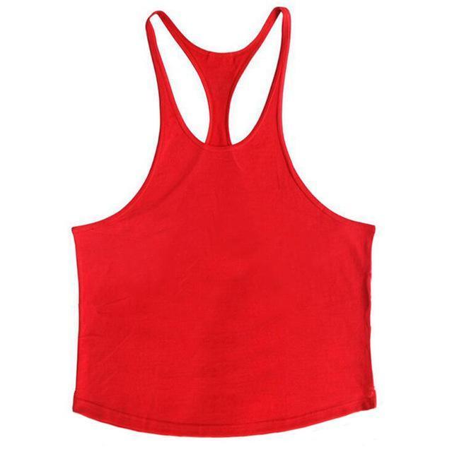 Muscleguys Brand Bodybuilding stringer tank tops men blank vest solid color gyms singlets fitness men vest sleeveless shirt-Red-M-JadeMoghul Inc.