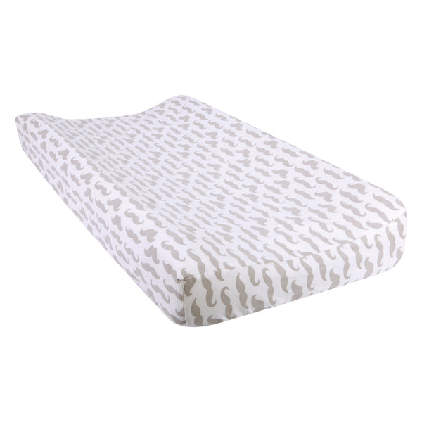 Mustache Deluxe Flannel Changing Pad Cover-WHIM-U-JadeMoghul Inc.