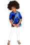 Mystery Sophia Elbow Sleeve Dressy Top - Mommy & Me-Mystery-18M/2-Blue/Grey-JadeMoghul Inc.