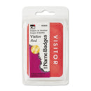NAME BADGES VISITOR RED-Supplies-JadeMoghul Inc.