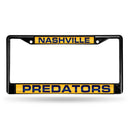 Lexus License Plate Frame Nashville Predators Black Laser Chrome Frame