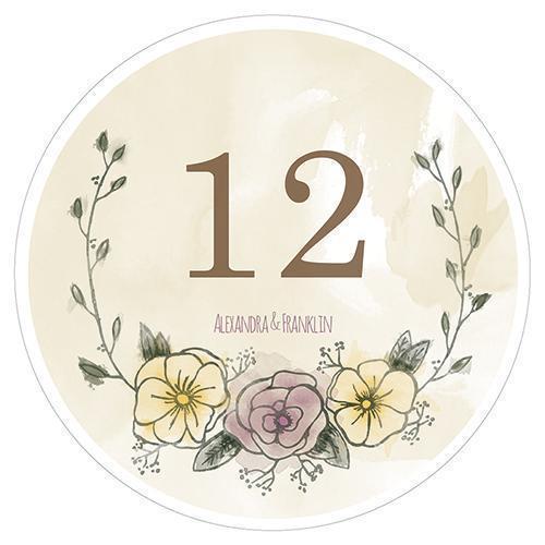 Natural Charm Round Table Numbers Numbers 85-96 (Pack of 12)-Table Planning Accessories-1-12-JadeMoghul Inc.