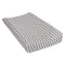 Navy and Gray Chevron Deluxe Flannel Changing Pad Cover-CHEV-JadeMoghul Inc.