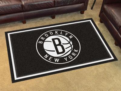 4x6 Rug NBA Brooklyn Nets 4'x6' Plush Rug
