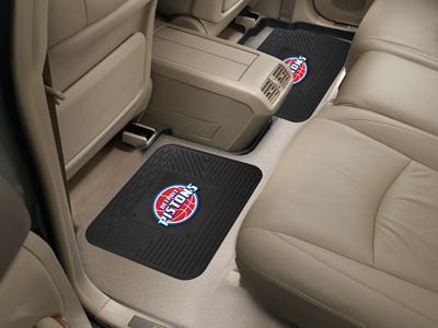 Rubber Car Floor Mats NBA Detroit Pistons 2-pc Utility Car Mat 14"x17"