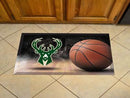 Welcome Mat NBA Milwaukee Bucks Scraper Mat 19"x30" Ball