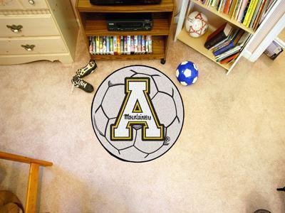 Round Indoor Outdoor Rugs NCAA Appalachian State Soccer Ball 27" diameter