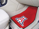 Rubber Car Mats NCAA Arizona 2-pc Carpeted Front Car Mats 17"x27"